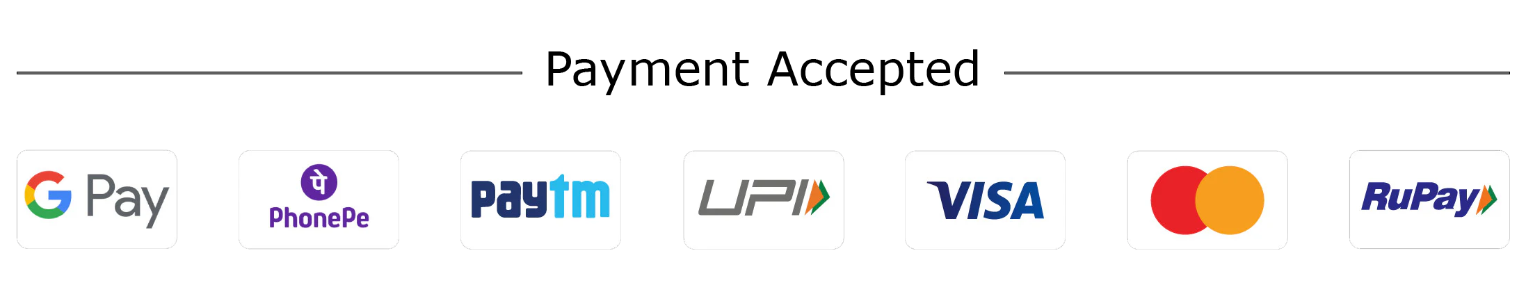 Accepted Payment Methods